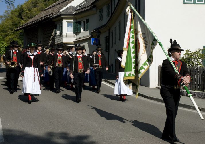 Einzug der Musikkappelle von Lengmoos am Ritten